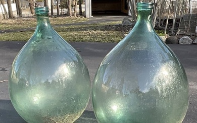 Pair of Large Wine Demijohns