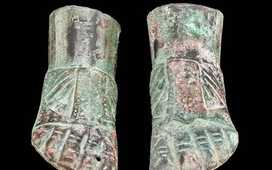 Pair of Roman Leaded Bronze Feet w/ Sandals