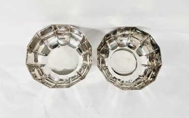 Pair of bowls17x6.5cm - .925 silver - Portugal - Late 20th century