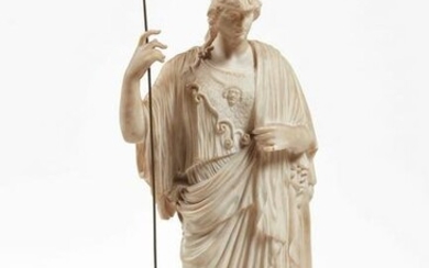 Pallade Atena. Marmo bianco statuario. Arte neoclassica