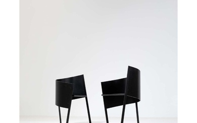 Paolo Pallucco (né en 1950) & Mireille Rivier (née en 1959) Paire de fauteuils modèle...