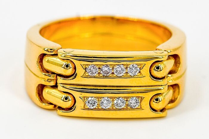 Pequignet - 18 kt. Yellow gold - Ring Diamond