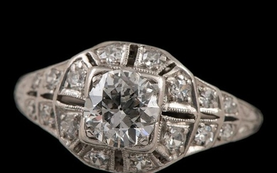 Platinum Art Deco Diamond Ring