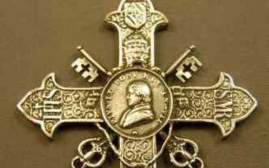 Pope Pius IX Pectoral Cross + All Silver + (Rare) +
