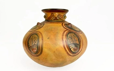 Pre Columbian Polychrome Pottery Vessel