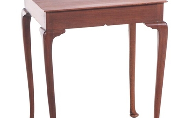 Queen Anne Style Cherry-Finish Side Table, 20th Century