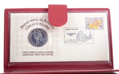 ROBERT THE BRUCE MEDALLIC COIN COVER ALONG WITH MILLENIUM CROWN SET