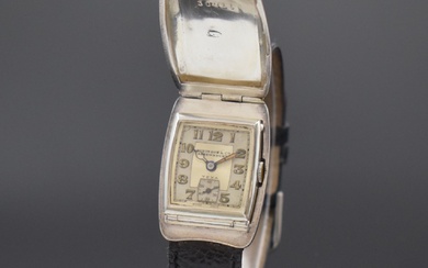 ROBINSON & Co / TEXA montre-bracelet savonnette en argent massif, Suisse, vers 1935, remontage manuel,...