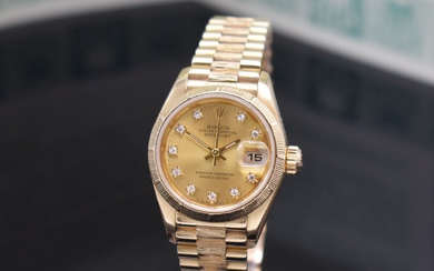 ROLEX 18k yellow gold ladies wristwatch Oyster Perpetual...