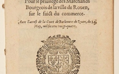 ROUEN (76). 1624. COMMERCE. “Arrest donné... - Lot 47 - Vermot et Associés