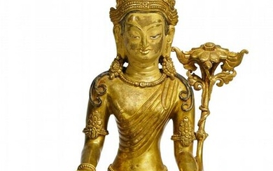 Rare and large figure of Bodhisattva Padmapani