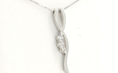 Recarlo - 18 kt. White gold - Necklace with pendant Diamond
