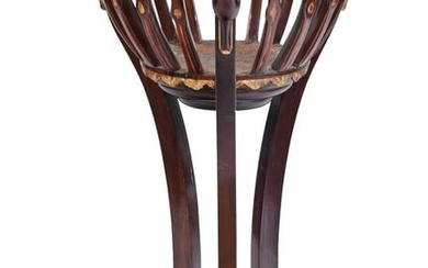 Regency Style Mahogany and Parcel Gilt Plant Stand
