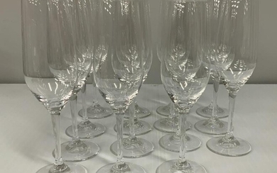 Riedel Set of (15) Crystal Champagne Flutes