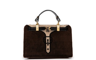 Roberta di Camerino - Borse Handabg Tricolor velvet handbag, metal gilt details, cm 27 (slight defects)