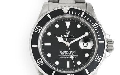 Rolex A wristwatch of steel. Model Submariner, ref. 16610. Mechanical COSC movement...