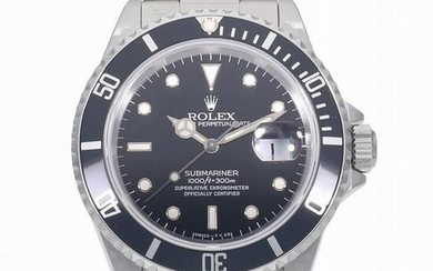 Rolex Submariner Date Black 16610 S No. Mens Watch