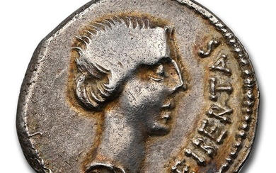 Roman Imperatorial Silver Denarius Brutus (42 BC)