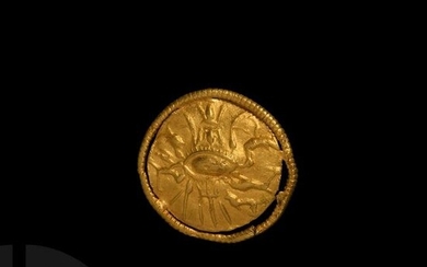 Romano-Egyptian Gold Mount with Animals and Birds