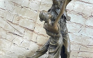 Romantic Dancing Couple Bronze Sculpture
