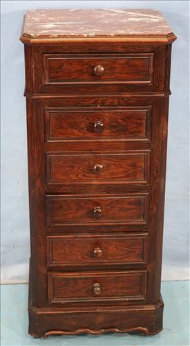 Rosewood 6 drawer lingerie chest
