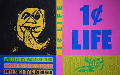 Roy Lichtenstein, Walasse Ting: Cover for “1 Cent Life”. 1964. Silkprint on canvas on cardboard. 41×63.5 cm.
