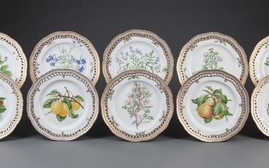Royal Copenhagen "Flora Danica" Luncheon Plates