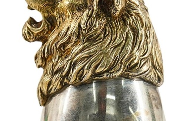 Russian Silver Lion Stirrup Cup
