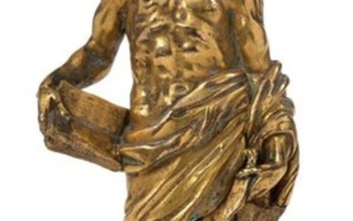 SAINT-BARTHÉLEMY Statuette en bronze doré....