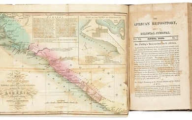 (SLAVERY & ABOLITION.) Mixed run of the African Repository, a long-running colonization magazine.