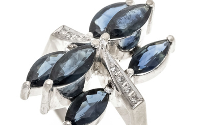 Sapphire-diamond ring WG 585/0