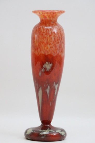 Schneider Vase balustre à poudré coloré, ivoire, o…