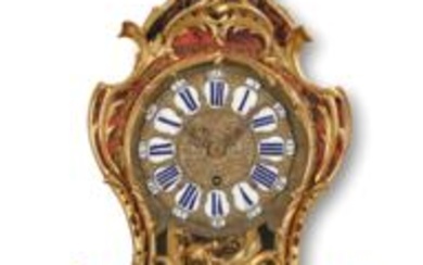 A Swiss Rococo Boulle Pendule Clock with Console, “Fredrich Huguenin à la Chaux defond”