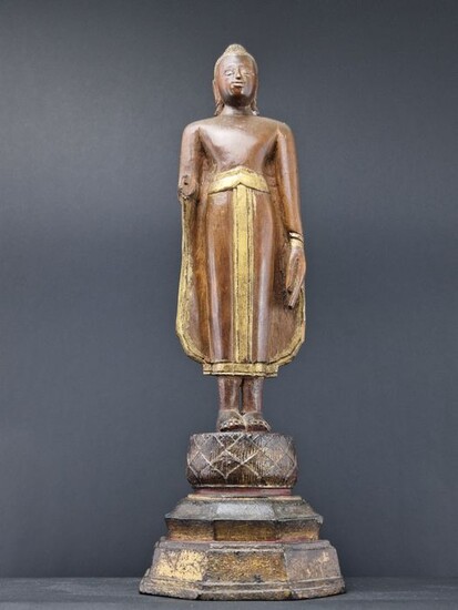 Sculpture (1) - Gold, Sandalwood - Thailand - 18th c. - Ayutthaya