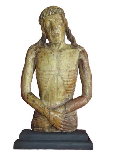 Sculpture, Ecce Homo - Soft wood - 15th century