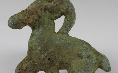 Scythian Bronze Galloping stag applique - (1)
