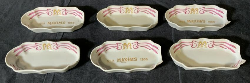 Set 5 MAXIM’S PARIS Porcelain Tabletop Accessories