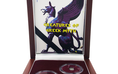 Set of (3) Creatures of Greek Myth Coin Set with Deluxe Wooden Display Box