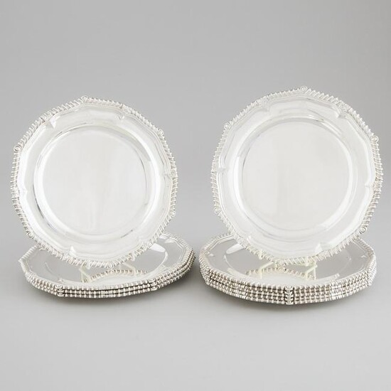 Set of Ten George III Silver Dinner Plates, Paul Storr