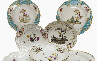 Seven plates - Meissen, 2nd half of the 18th century