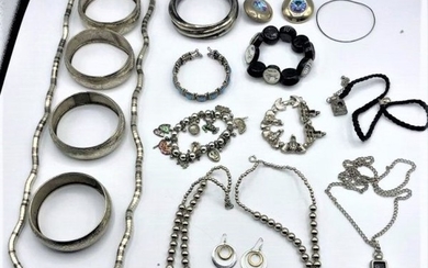 Seventeen [17] Assorted Necklaces, Bracelets, Earrings