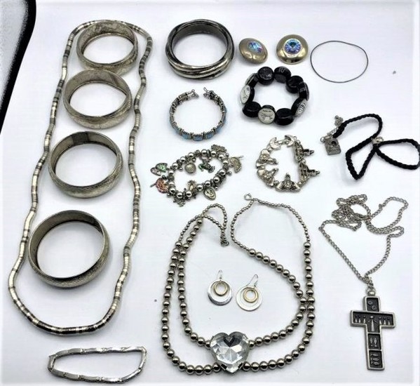 Seventeen [17] Assorted Necklaces, Bracelets, Earrings