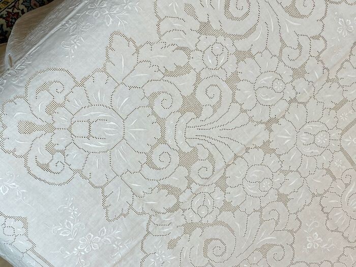 Sicilian 500 bedspread - Linen - Early 20th century