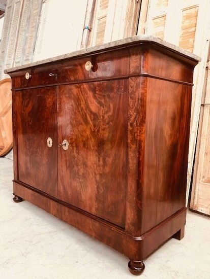 Sideboard, Chest of drawers - Restauration - Mahogany - First half 19th century