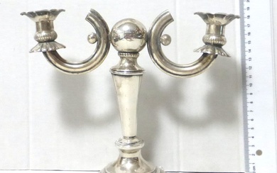 Silver 833 two armed candlestick