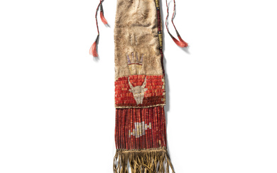Sioux Quilled Tobacco Bag, with Buffalo