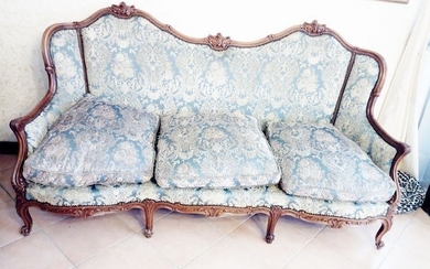 Sofa (3) - Velvet damask - Early 20th century