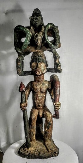 Statue(s) (1) - Wood - Ikenga - Igbo - Nigeria