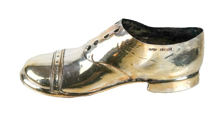 Sterling Silver-Clad Child's Shoe Form