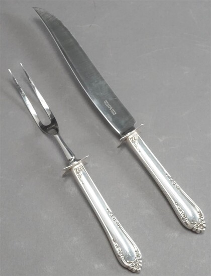Sterling Silver Handled Two-Piece Carving Set